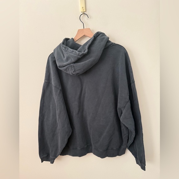 Anine Bing Dark Washed Black Harvey Sweatshirt Size XL - Picture 4 of 4